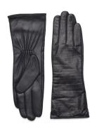 Day Leather Croc Glove Accessories Gloves Finger Gloves Black DAY ET