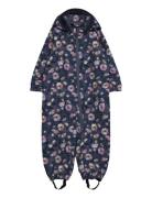 Baby Softshell Suit - Aop Outerwear Coveralls Softshell Coveralls Navy...