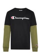 Long Sleeve T-Shirt Sport T-shirts Long-sleeved T-Skjorte Black Champi...