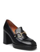 088-Virgile Cuir Glace Shoes Heels Heeled Loafers Black Jonak Paris