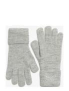 Soft Rib Knit Gloves Accessories Gloves Finger Gloves Grey Superdry