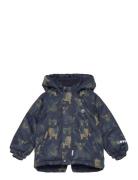 Snow Jacket Aop Outerwear Snow-ski Clothing Snow-ski Jacket Navy Minym...