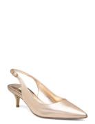 Cassino Shoes Sling Backs Heeled Slingbacks Gold Dune London