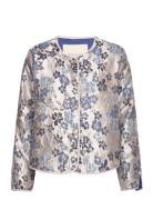 Fqflora-Jacket Blazers Cropped Blazers Blue FREE/QUENT