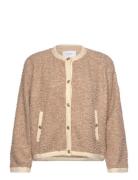 Noele Soft Short Jacket Blazers BouclÉ Blazers Beige Bubbleroom