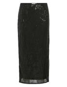 Vizikki Midi Sequin Skirt/Dc Skirts Knee-length & Midi Skirts Black Vi...