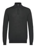 Blackhall Designers Knitwear Half Zip Jumpers Black Reiss