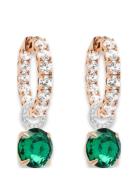 Goldplated Earrings Ørestickere Smykker Green Marmara Sterling