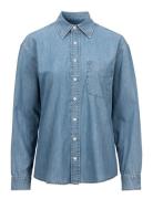 Rafaela Denim Shirt Tops Shirts Denim Shirts Blue Newhouse