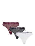 3 Pack Thong Lace G-streng Undertøj Black Tommy Hilfiger