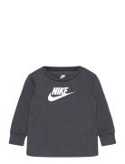 Ls-L/S Tee Sport T-shirts Long-sleeved T-Skjorte Grey Nike