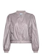 Msjanice Metallic Bomber Jacket Bomberjakke Purple Minus