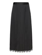 Nmsantal Hw Midi Skirt Wvn Skirts Knee-length & Midi Skirts Black NOIS...