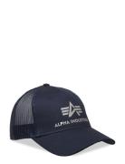 Basic Trucker Cap Accessories Headwear Caps Blue Alpha Industries