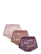 Lace Maxi 3-Pack Hipsters Undertøj Purple Missya