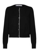 Button Knit Cardigan Tops Knitwear Cardigans Black Mango