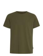 Bhdinton Logo Tee Crew Regular Fit Tops T-Kortærmet Skjorte Khaki Gree...