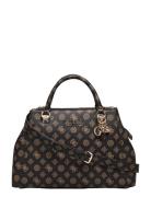 Evelune Lrg Girlfriend Satchel Bags Top Handle Bags Brown GUESS