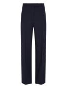 Cool Wool Relaxed Straight Pant Bottoms Trousers Straight Leg Navy Tom...