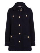 Boucle Gold Button Shacket Uldjakke Jakke Navy Tommy Hilfiger