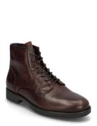 Bialars Lace Up Boot Tumbled Leather Snørestøvler Brown Bianco