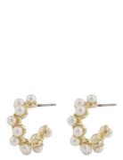 Mayfair Pearl Irregular Oval Ear G/White - Accessories Jewellery Earri...