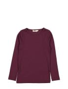 Tani Tops T-shirts Long-sleeved T-Skjorte Burgundy MarMar Copenhagen