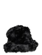 W Faux Fur Bucket Hat Accessories Headwear Bucket Hats Black UGG