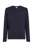 Stretch Slim Fit Ls T-Shirt Tops T-Langærmet Skjorte Navy Calvin Klein