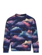 Sweater Sterry Sky Aop Tops Sweatshirts & Hoodies Sweatshirts Navy Lin...