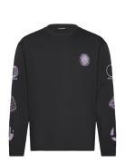 Walsh Ls Print T-Shirt Tops T-Langærmet Skjorte Black J. Lindeberg