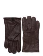 Leather Gloves Accessories Gloves Finger Gloves Brown Lindbergh