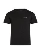 Chest Inst.logo Ss T-Shirt Tops T-Kortærmet Skjorte Black Calvin Klein