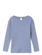 Nmfnuria Ls Xsl Top Tops T-shirts Long-sleeved T-Skjorte Blue Name It