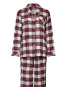 Lrl L/S Notch Collar Long Pant Pj Set Pyjamas Nattøj Red Lauren Ralph ...