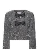 Rosetti Sequin Jacket Blazers Cropped Blazers Silver Bubbleroom