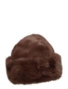 Hat Fur Accessories Headwear Beanies Brown Lindex