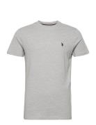 Uspa T-Shirt Arjun Men Tops T-Kortærmet Skjorte Grey U.S. Polo Assn.