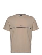 Unique T-Shirt Tops T-Kortærmet Skjorte Beige BOSS