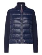 Lw Down Feminine Gloss Knit Jkt Foret Jakke Navy Tommy Hilfiger