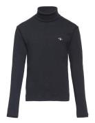 Shield Ls Turtle Neck Tops T-shirts Turtleneck Black GANT