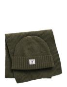 Beanie Scarf Gift Set Accessories Headwear Beanies Green GANT