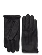 Leather Gloves Accessories Gloves Finger Gloves Black Portia 1924