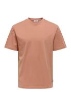 Onsfred Life Rlx Ss Tee Noos Tops T-Kortærmet Skjorte Orange ONLY & SO...