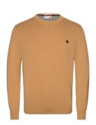 Cotton Yd Sweater Designers Knitwear Round Necks Beige Timberland