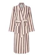 Rwadamo Striped Robe Morgenkåbe Beige Rosemunde