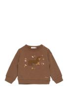 Sweatshirt Ls Tops Sweatshirts & Hoodies Sweatshirts Brown Minymo
