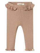 Nbfsophia Sia Slim Legging Lil Bottoms Leggings Beige Lil'Atelier