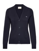 Classic Cotton Cardigan Tops Knitwear Cardigans Navy GANT