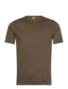 Perry Crunch V-Ss Tee Tops T-Kortærmet Skjorte Khaki Green Mos Mosh Ga...